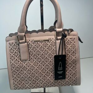 Aldo Light Pink Laser-Cut Satchel
